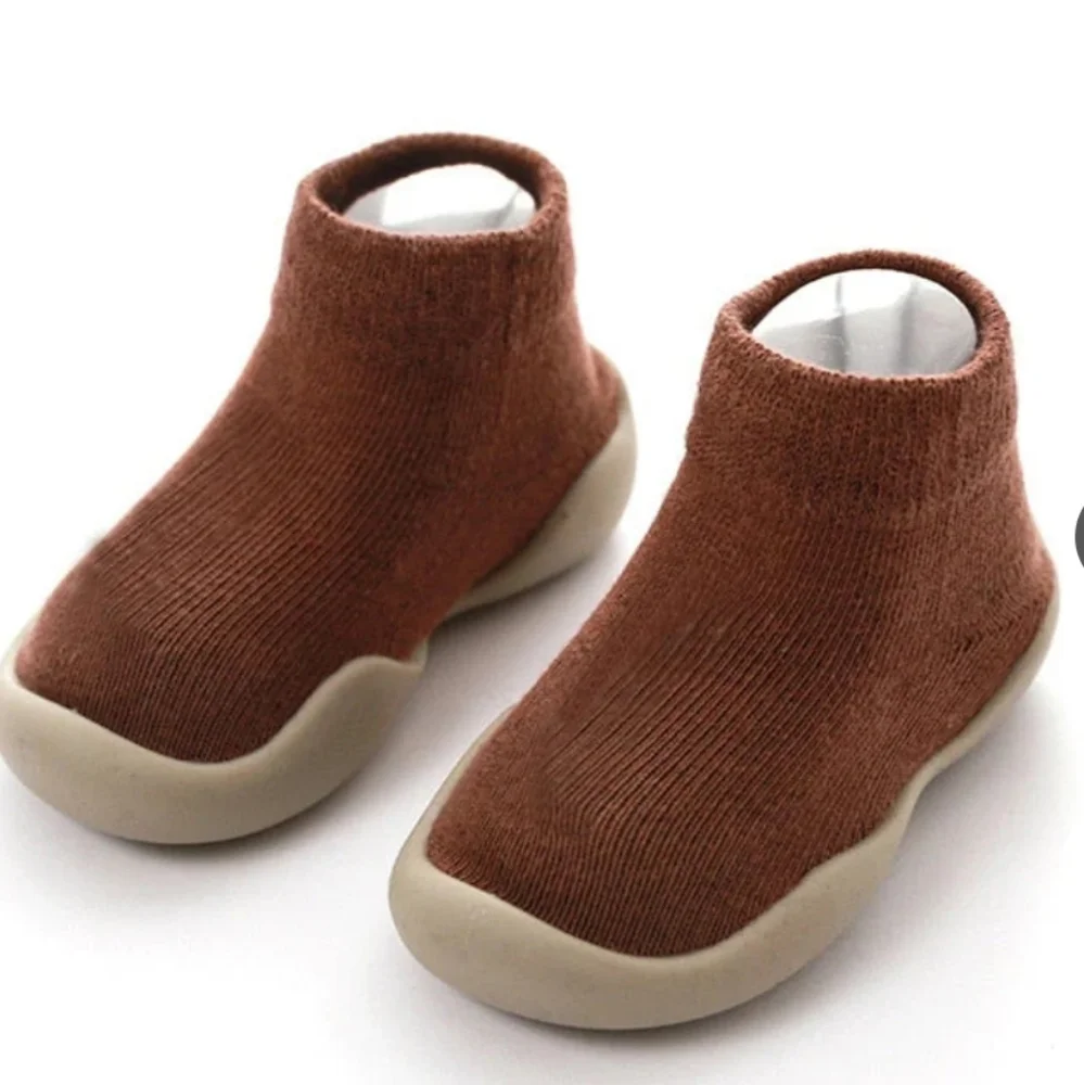 Baby Sock Shoes Toddler Non Slip Soft Rubber Sole Slippers First Walking 18-24M